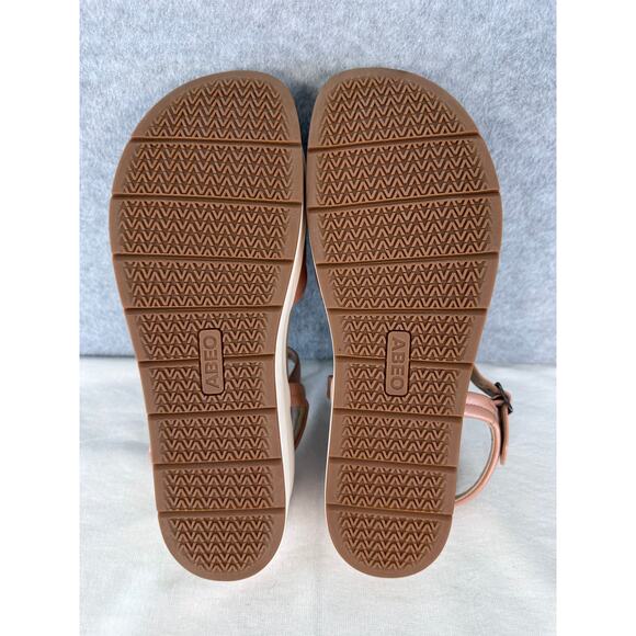 ABEO Woman’s sz 11 Devyn Platform Sandal Rose Gold Leather Strappy Sandal Ortho - Picture 8 of 10